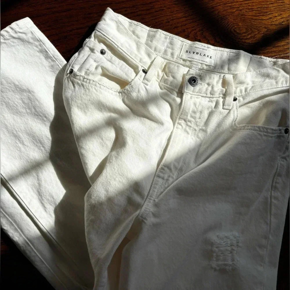 SLVRLAKE London White Destructed Jeans - Picture 8 of 15